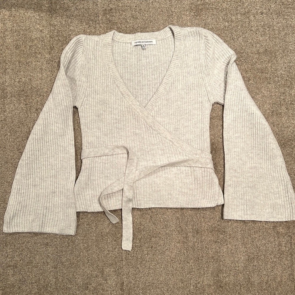 Cupcakes and Cashmere wrap sweater